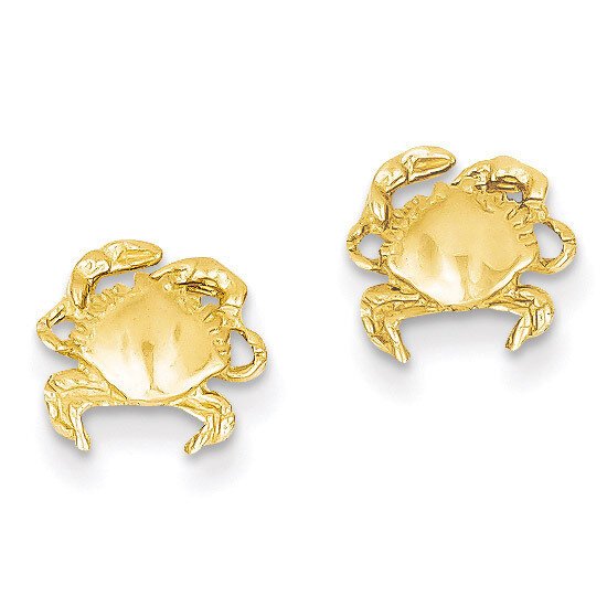 Crab Earrings 14k Gold E907