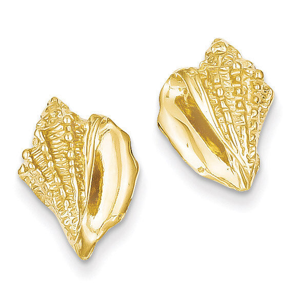Conch Shell Earrings 14k Gold E916, MPN: E916, 637218038053