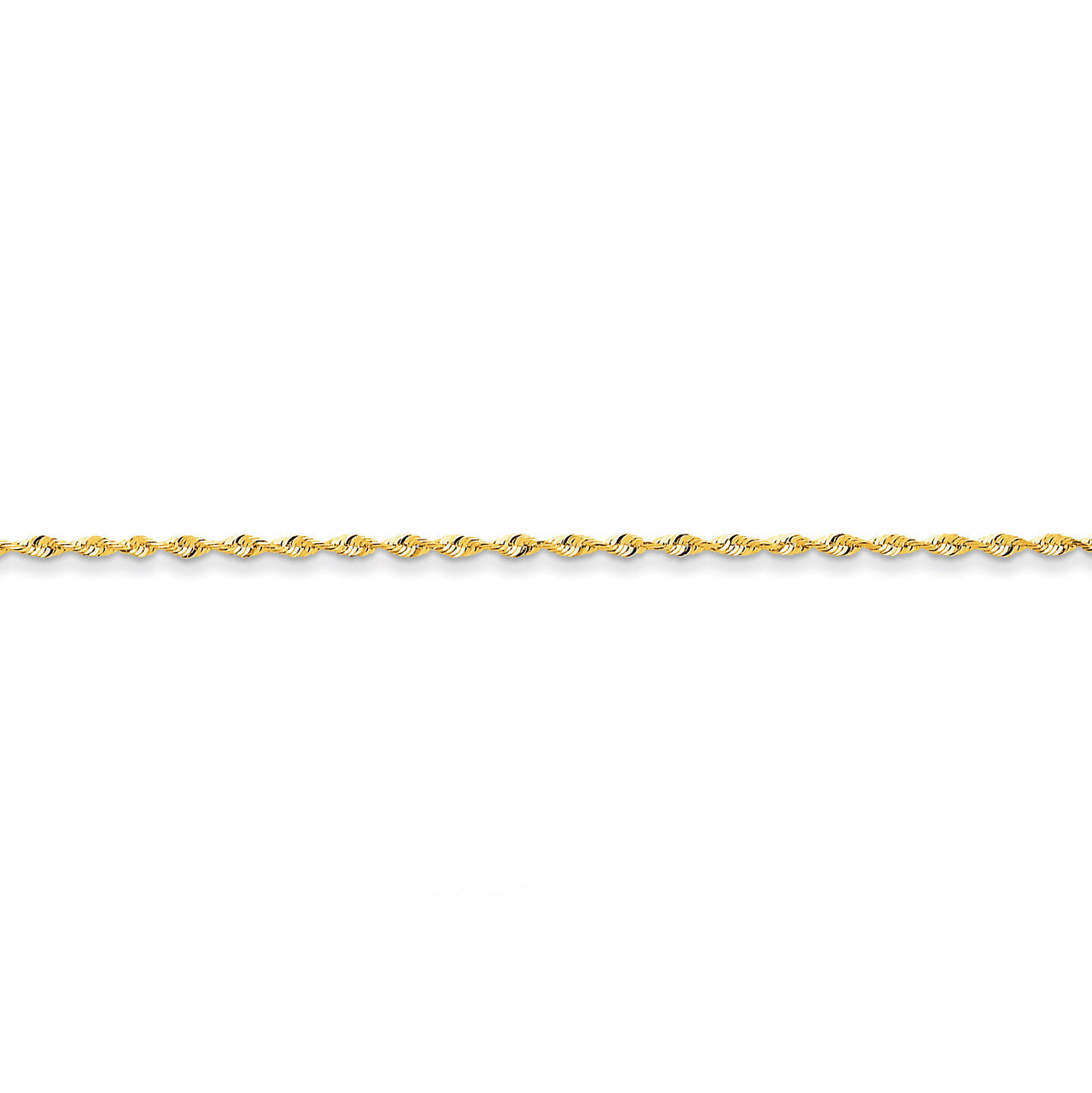 1.8mm Diamond-cut Extra-Light Rope Chain 18 Inch 14k Gold EXL014-18