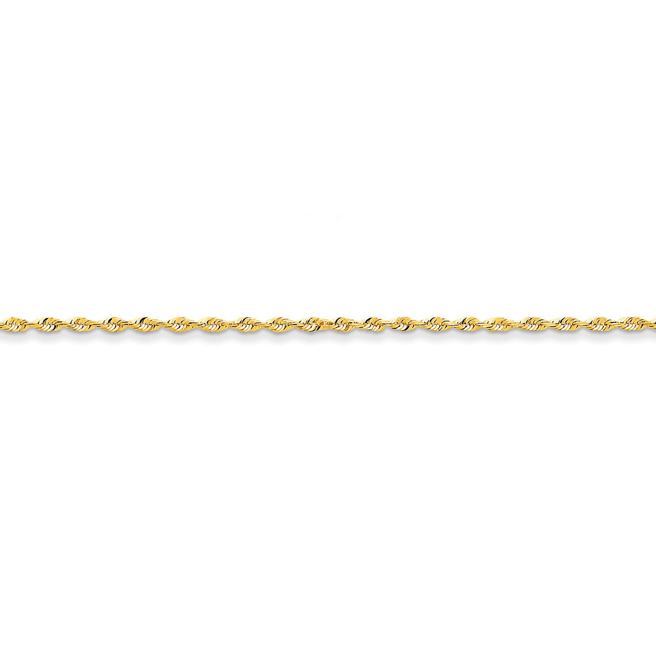 2.0mm Diamond-cut Extra-Light Rope Chain 16 Inch 14k Gold EXL016-16