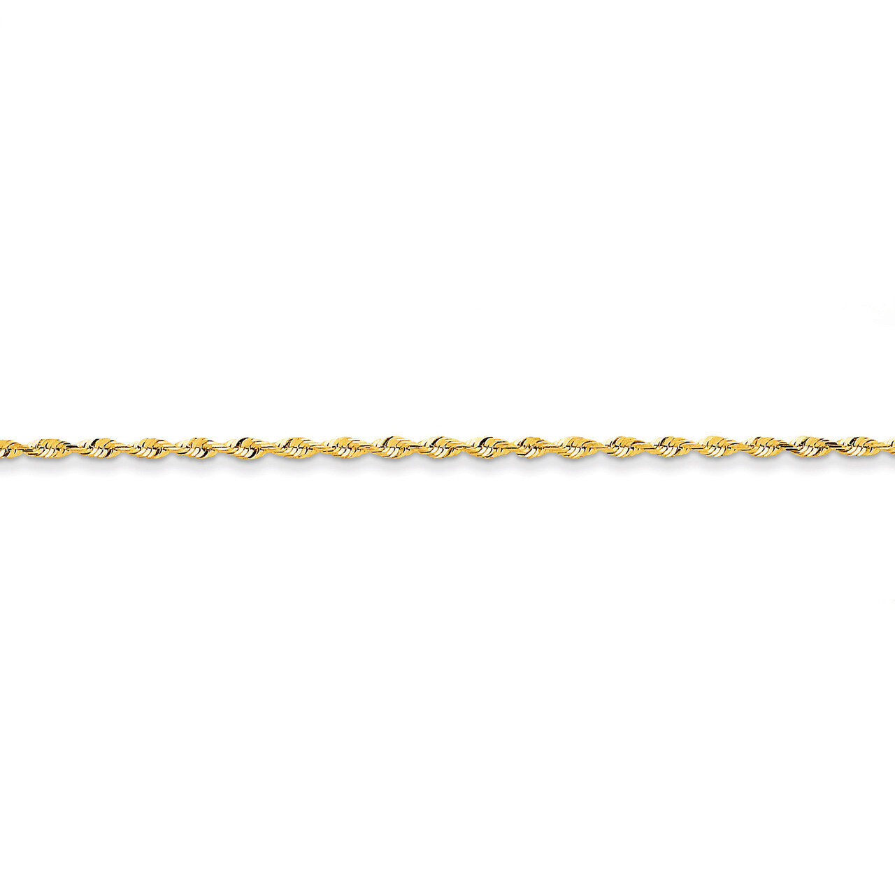 2.15mm Diamond-cut Extra-Light Rope Chain 20 Inch 14k Gold EXL018-20