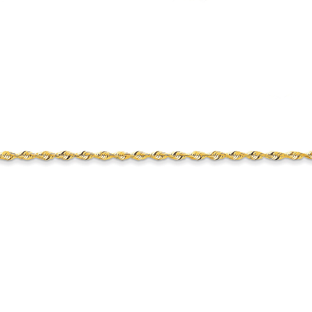 2.5mm Diamond-cut Extra-Light Rope Chain 24 Inch 14k Gold EXL021-24, MPN: EXL021-24, 886774398921