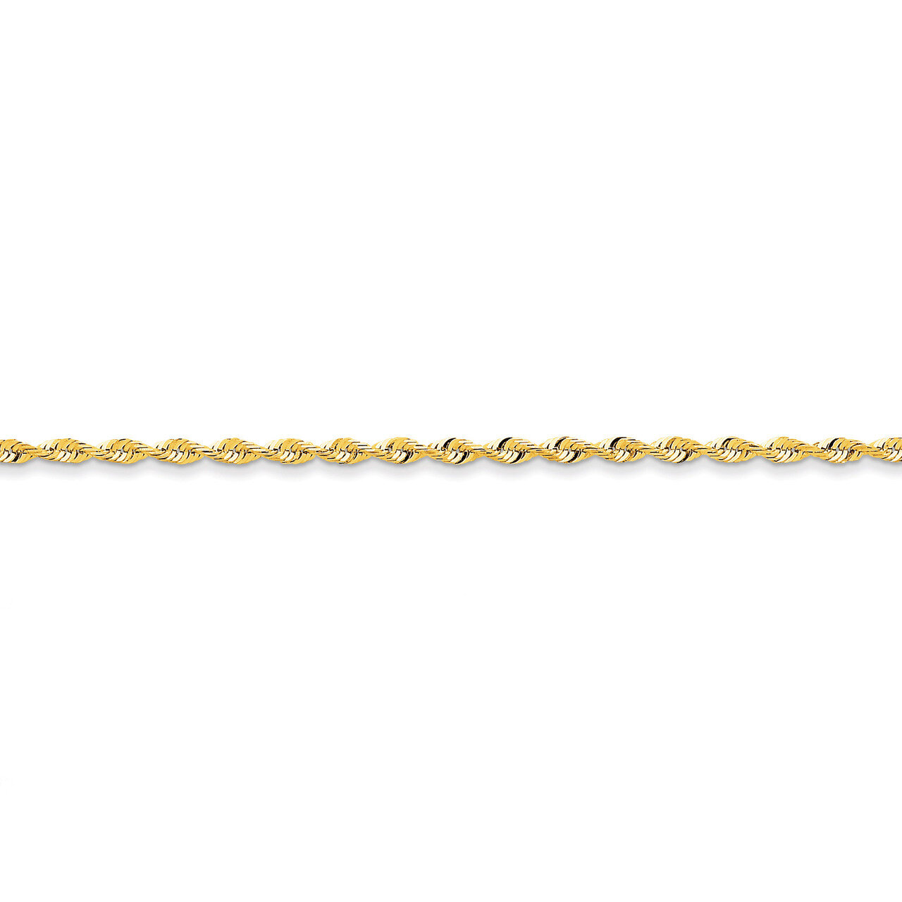 2.8mm Diamond-cut Extra-Light Rope Chain 7 Inch 14k Gold EXL023-7, MPN: EXL023-7, 886774399034
