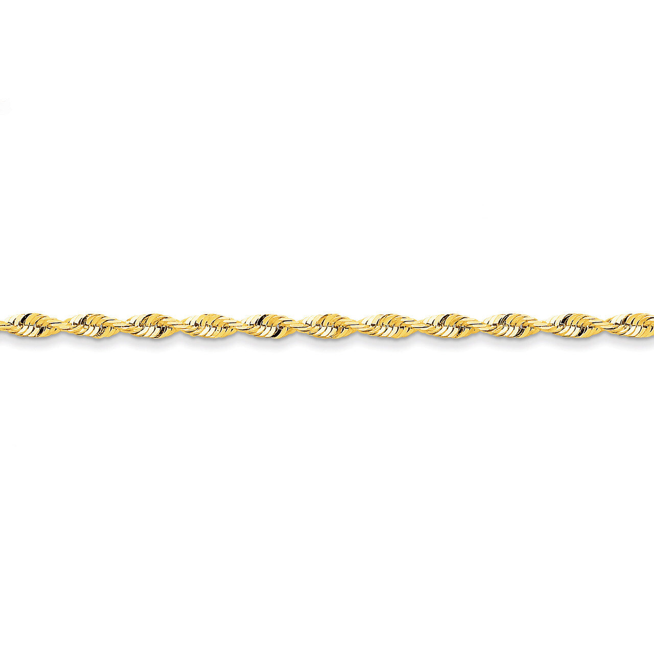4mm Diamond-cut Extra-Light Rope Chain 20 Inch 14k Gold EXL030-20