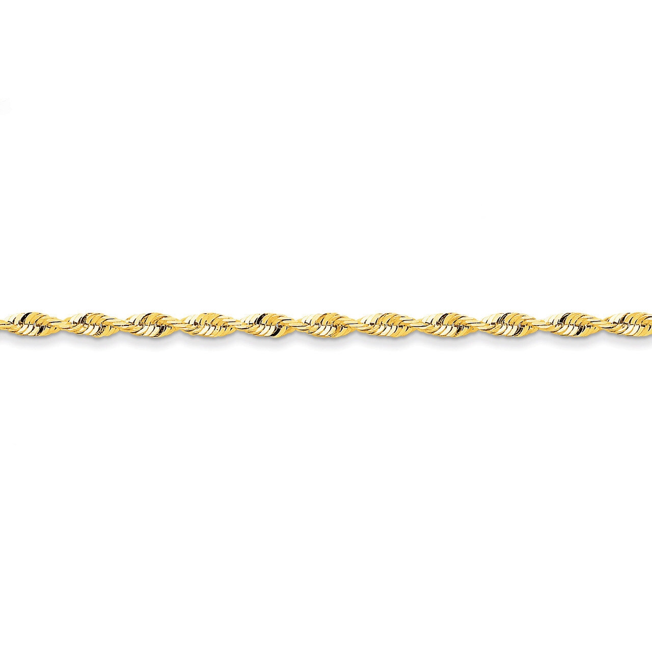 4mm Diamond-cut Extra-Light Rope Chain 8 Inch 14k Gold EXL030-8, MPN: EXL030-8, 886774399119