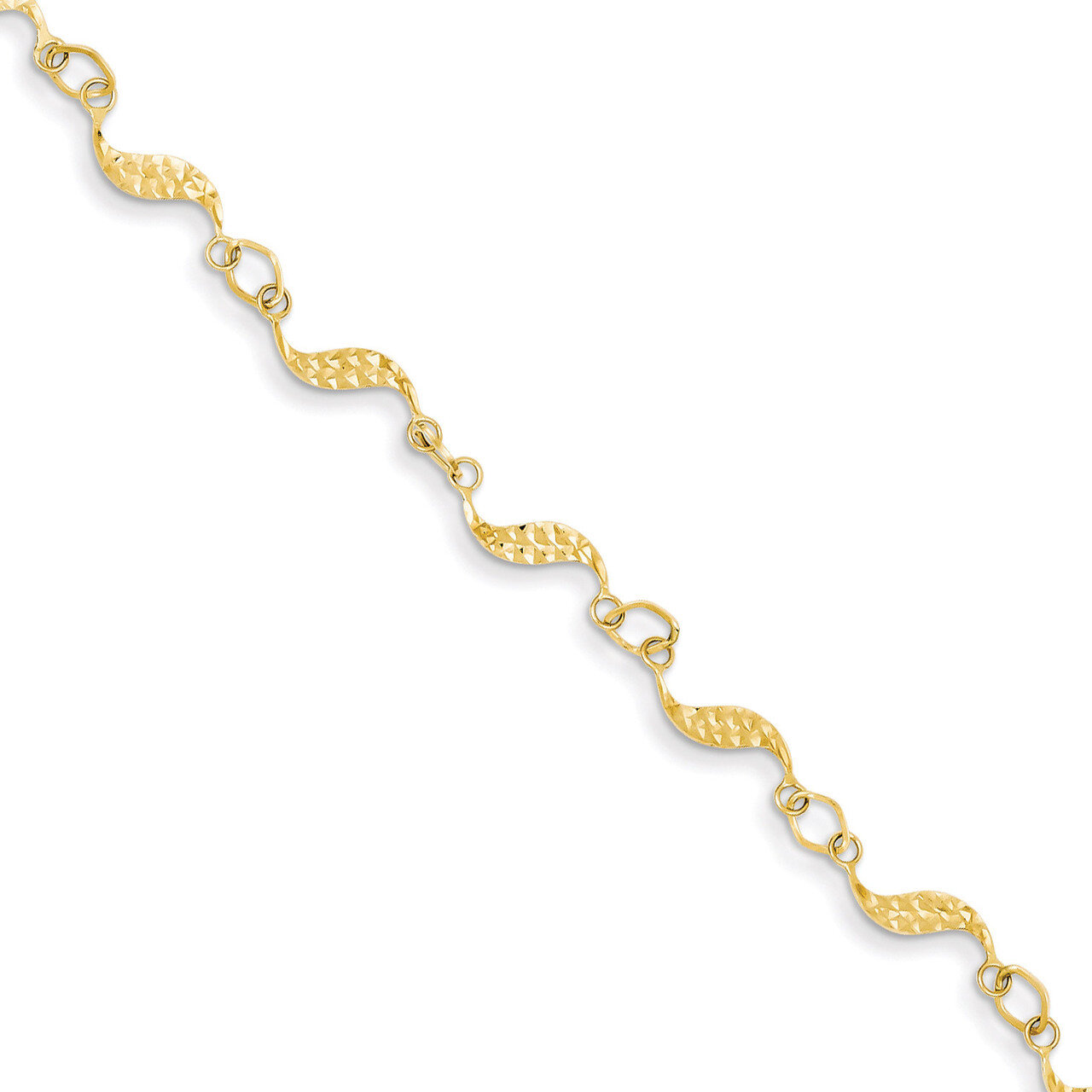 Bracelet 7.5 Inch 14k Gold Diamond-cut FB1324-7.5