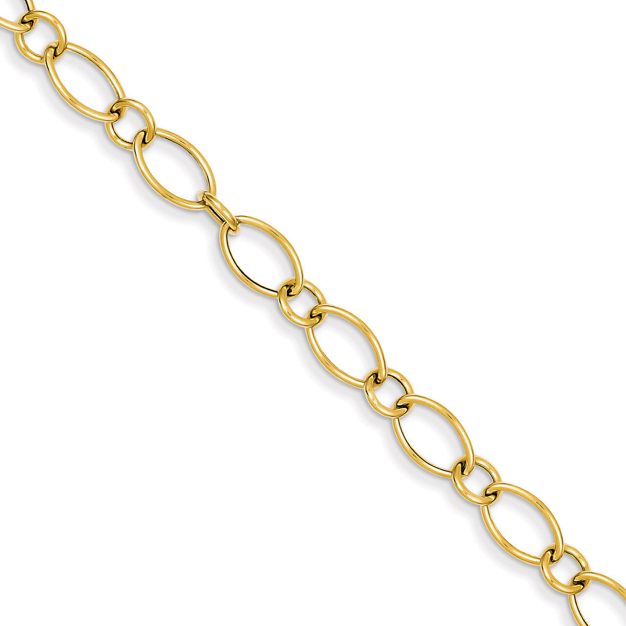 Oval & Circles Design Bracelet 7.25 Inch 14k Gold FB1326-7.25