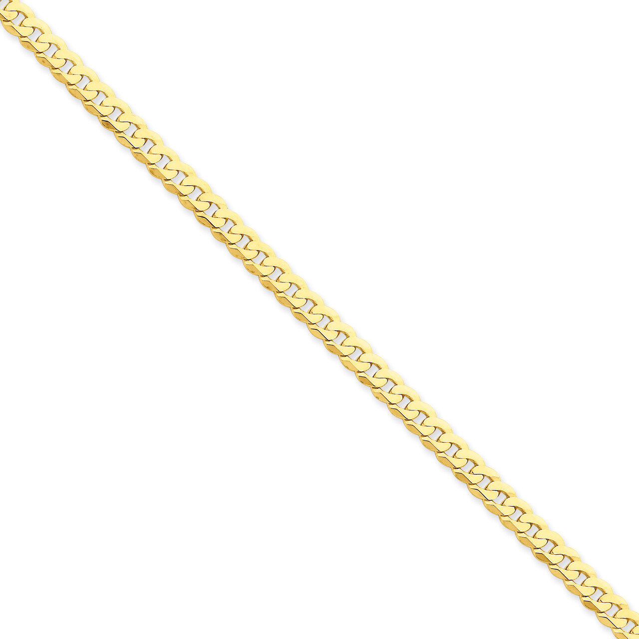 4.6mm Beveled Curb Chain 7 Inch 14k Gold FBU120-7, MPN: FBU120-7, 886774095745