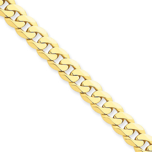 7.25mm Beveled Curb Chain 22 Inch 14k Gold FBU180-22
