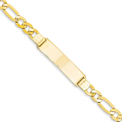 Figaro ID Bracelet 8 Inch 14k Gold FIG200ID-8