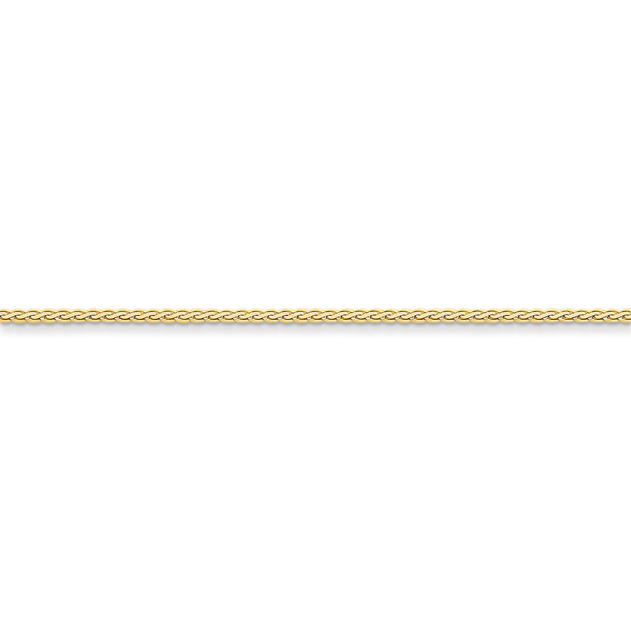 1.8mm Flat Wheat Chain 24 Inch 14k Gold FW050-24, MPN: FW050-24, 886774430713