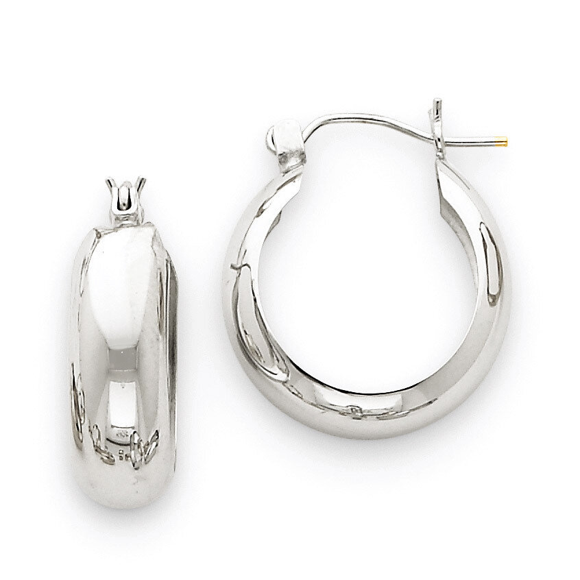 Hoop Earrings 14k White Gold H328, MPN: H328, 883957900605