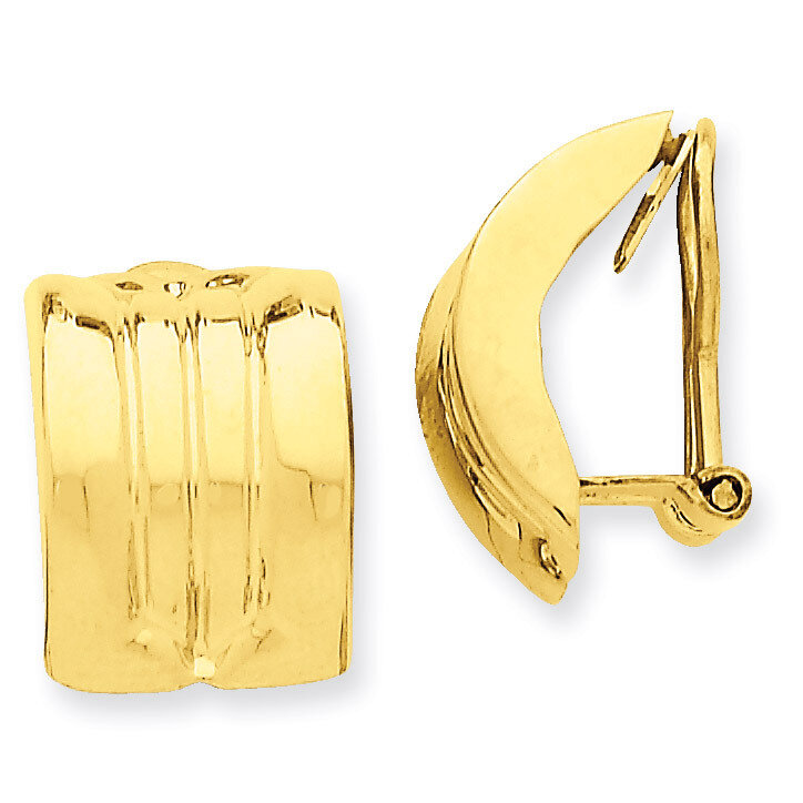 Omega Clip Non-pierced Earrings 14k Gold H864