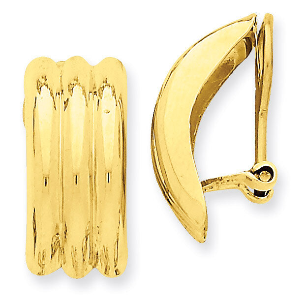 Omega Clip Non-pierced Earrings 14k Gold H871