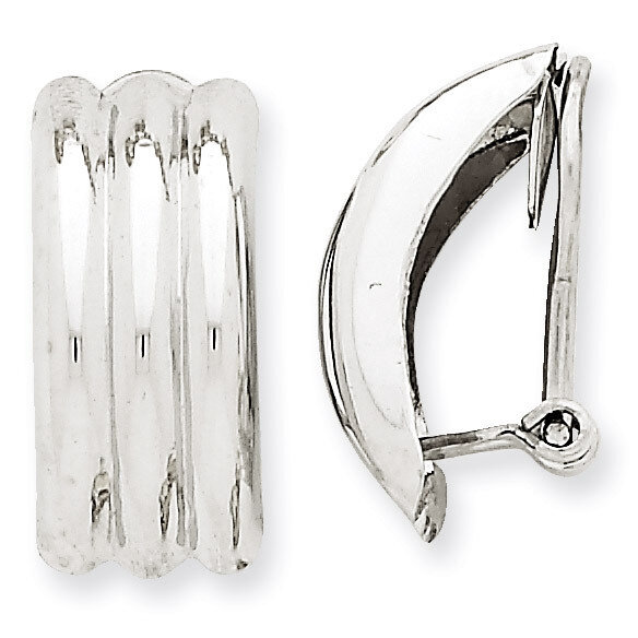 Omega Clip Non-pierced Earrings 14k White Gold H872, MPN: H872, 658226127607