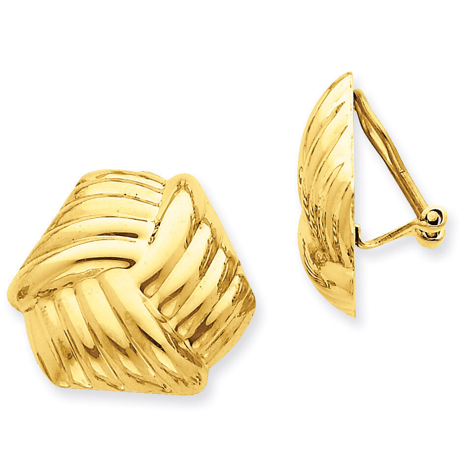 Omega Clip Non-pierced Earrings 14k Gold H908