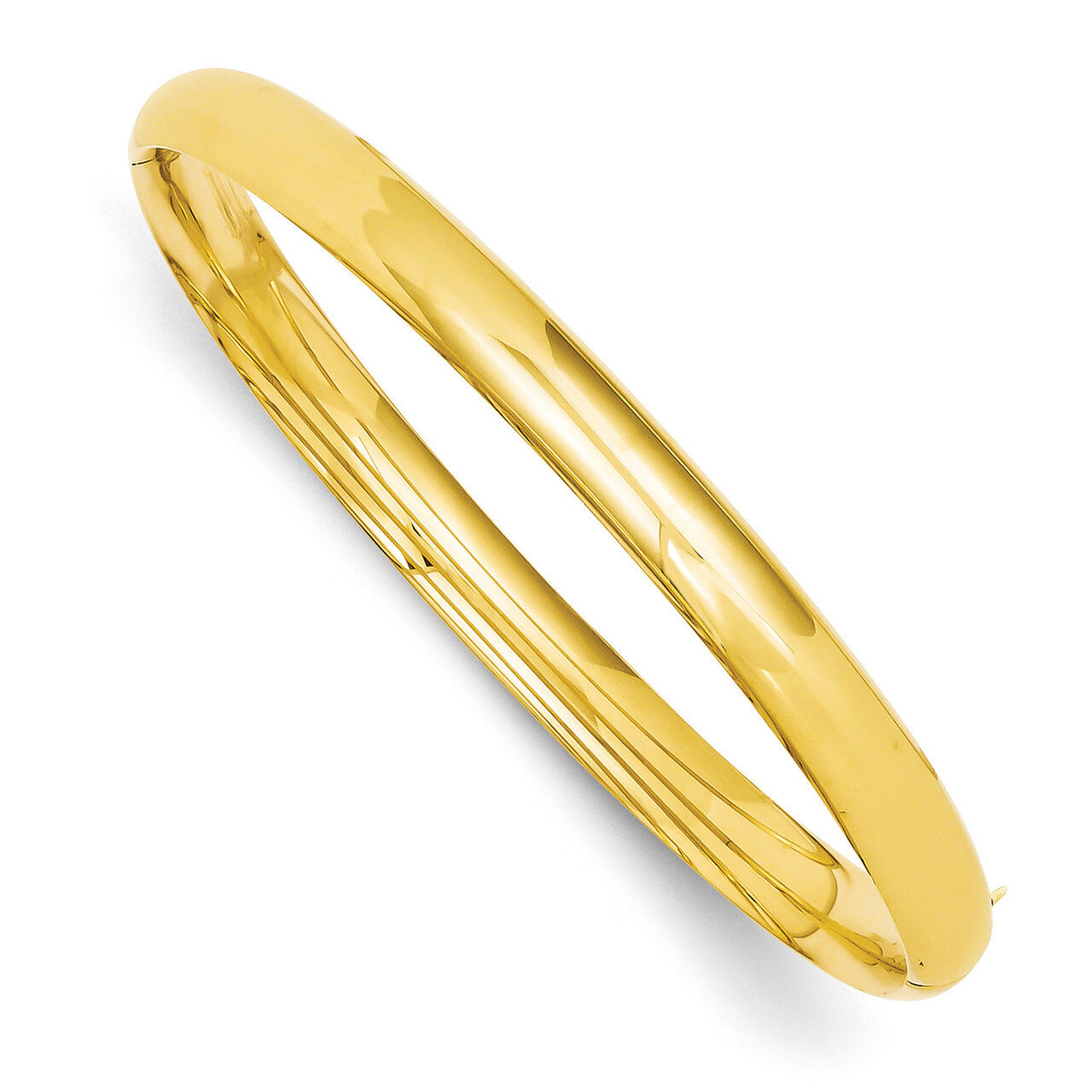 4/16 High Polished Hinged Bangle Bracelet 14k Gold HP4/16