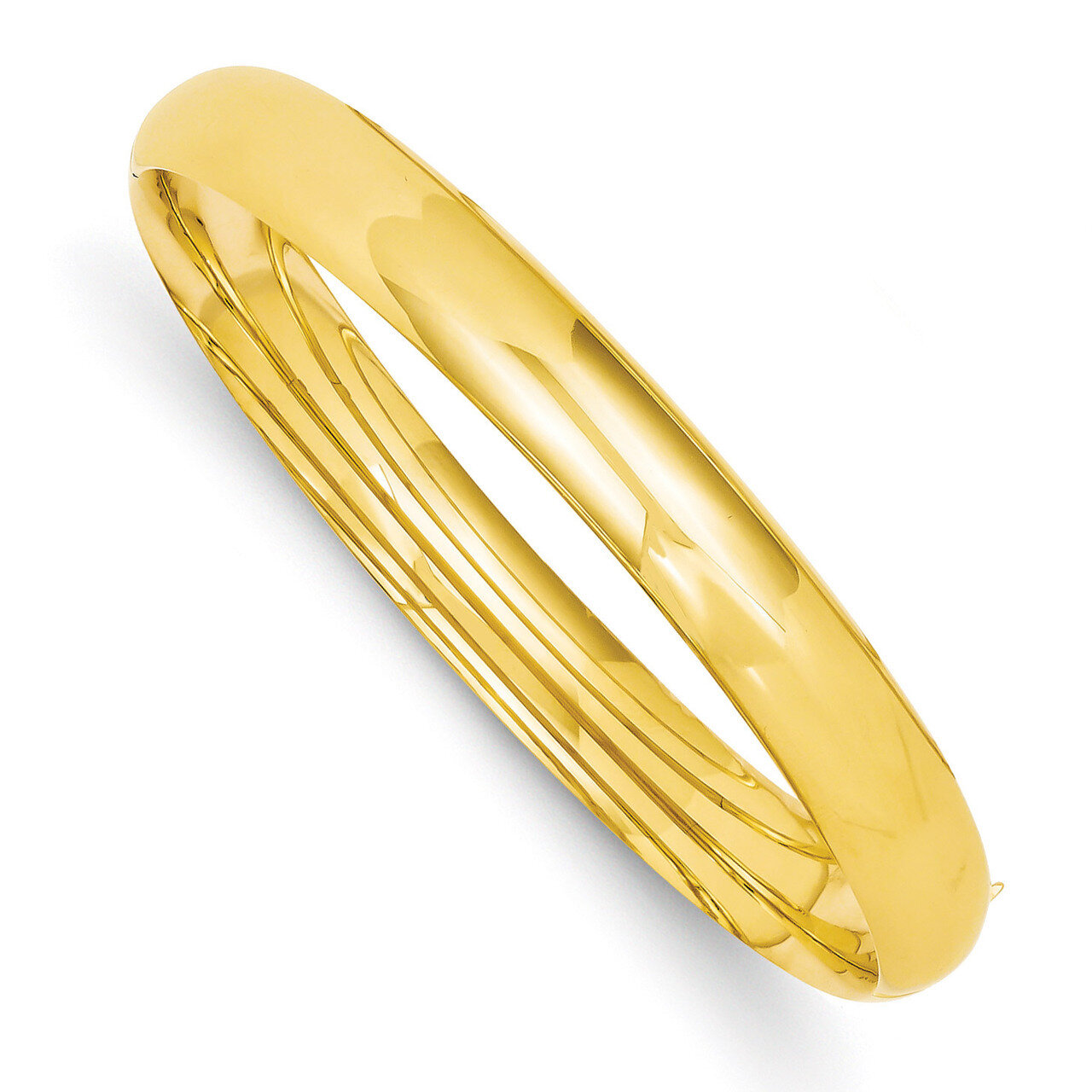 5/16 Oversize High Polished Hinged Bangle Bracelet 14k Gold HP5/16O