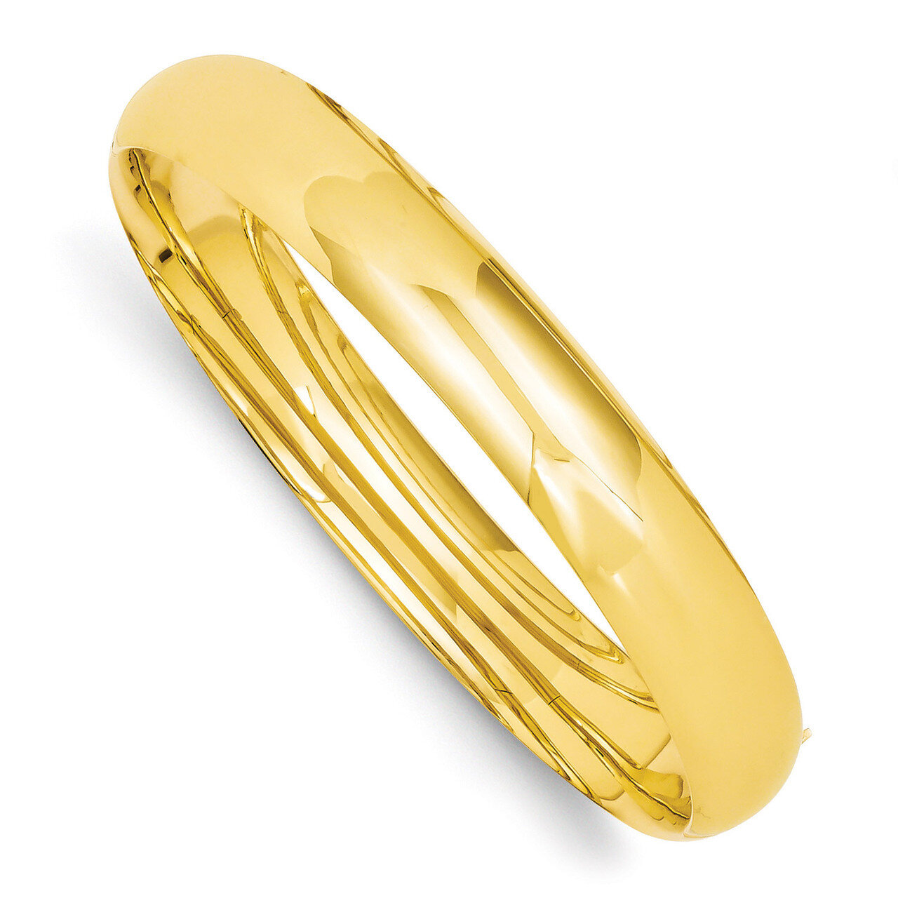 7/16 High Polished Hinged Bangle Bracelet 14k Gold HP7/16