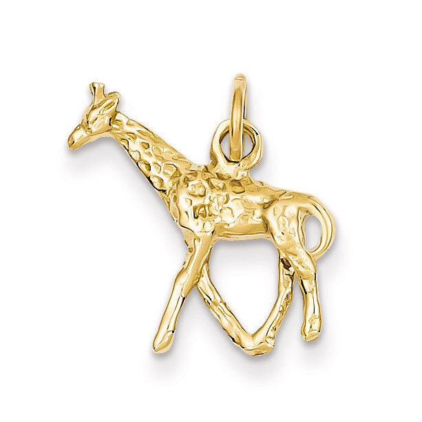3-Dimensional Giraffe Charm 14k Gold Solid Polished K1008