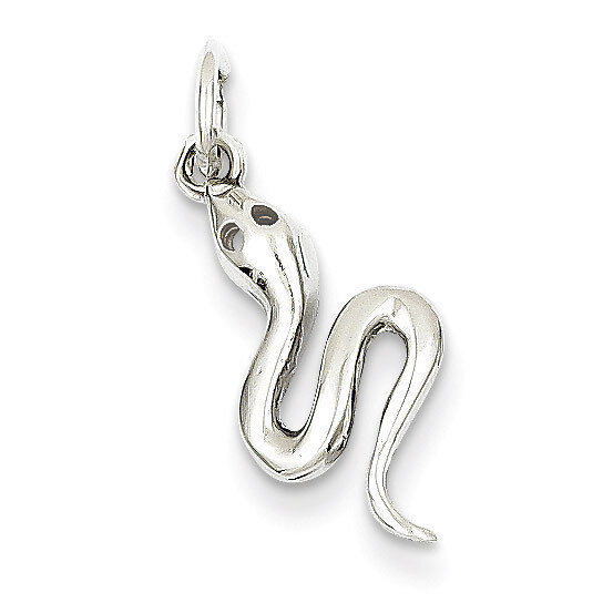 Snake Charm 14k White Gold Solid Polished K1010, MPN: K1010, 883957865560