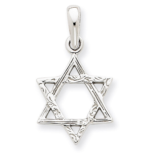 Star Of David Pendant 14k White Gold K1288, MPN: K1288, 883957266015