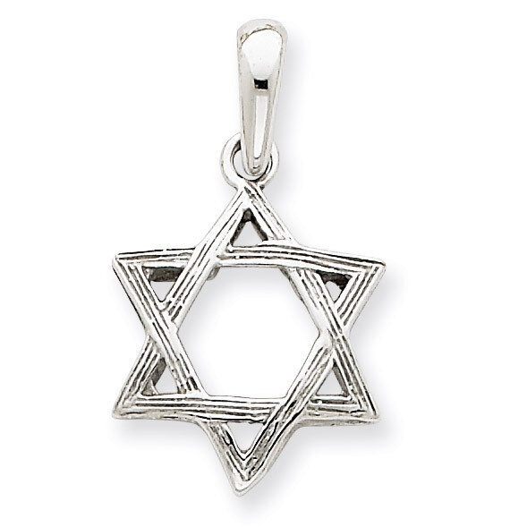 Star Of David Pendant 14k White Gold K1295, MPN: K1295, 883957901251