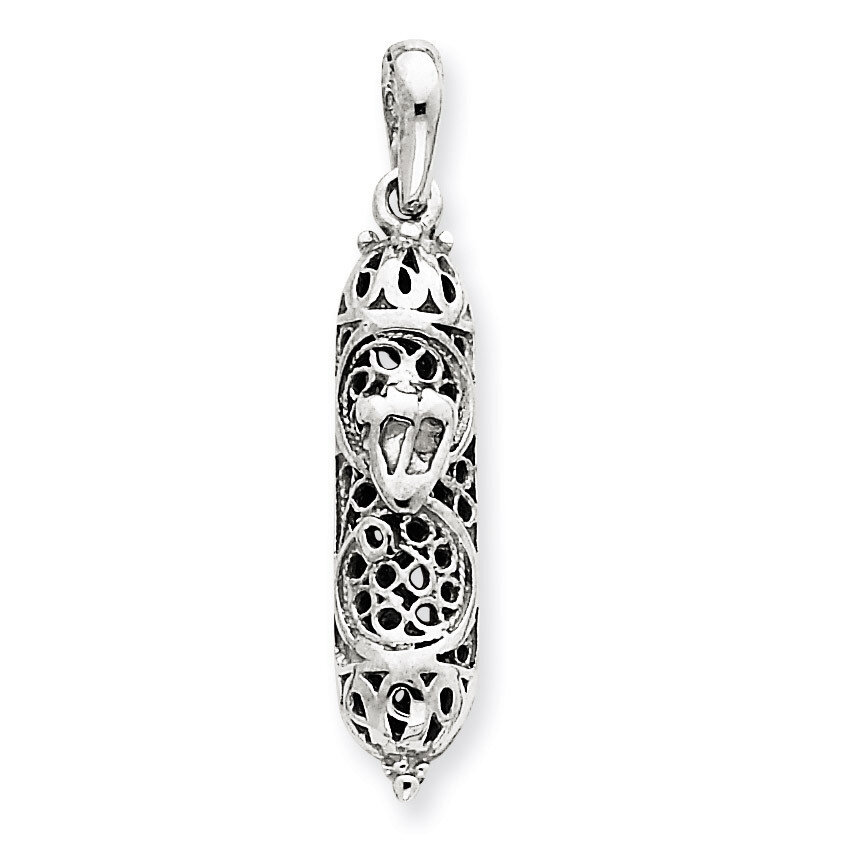 Mezuzah Pendant 14k White Gold K1303, MPN: K1303, 883957265926