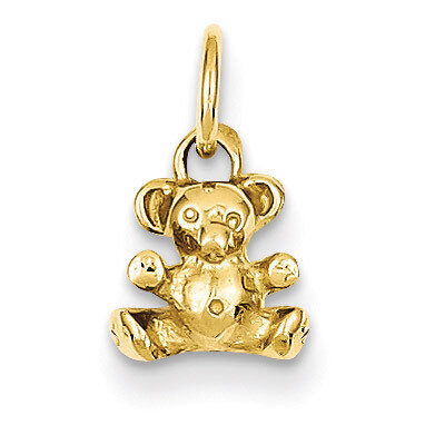 Teddy Bear Charm 14k Gold Polished K1325