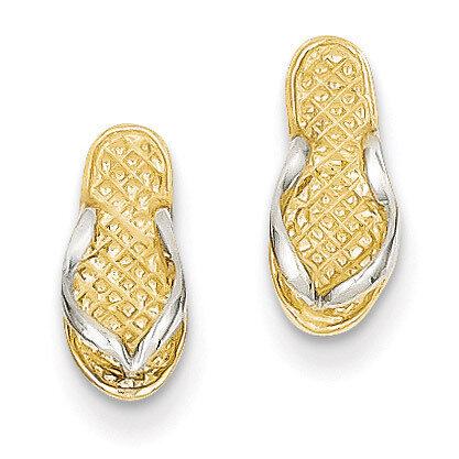 Flip Flop Earrings 14K Gold &amp; Rhodium K1397, MPN: K1397, 637218065677