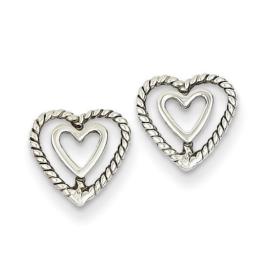 Heart Earrings 14k White Gold K1411, MPN: K1411, 883957010656