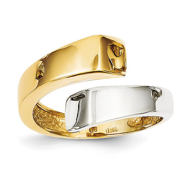 Square Overlapping Ring 14k Two-Tone Gold K1448, MPN: K1448, 886774097756