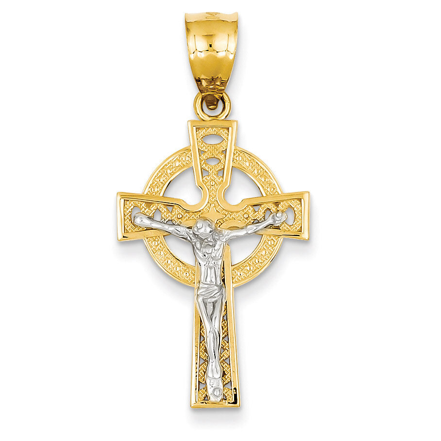 Iona Crucifix Pendant 14k Two-Tone Gold K2192