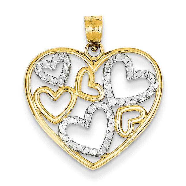 Diamond-cut Heart Pendant 14k Gold K2561, MPN: K2561, 637218137442