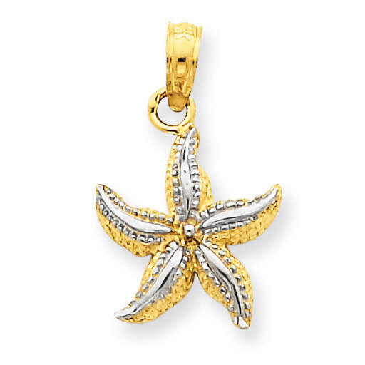 Starfish Pendant 14K Gold & Rhodium K2953