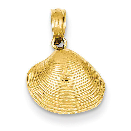 Small Clam Shell Pendant 14k Gold K2964