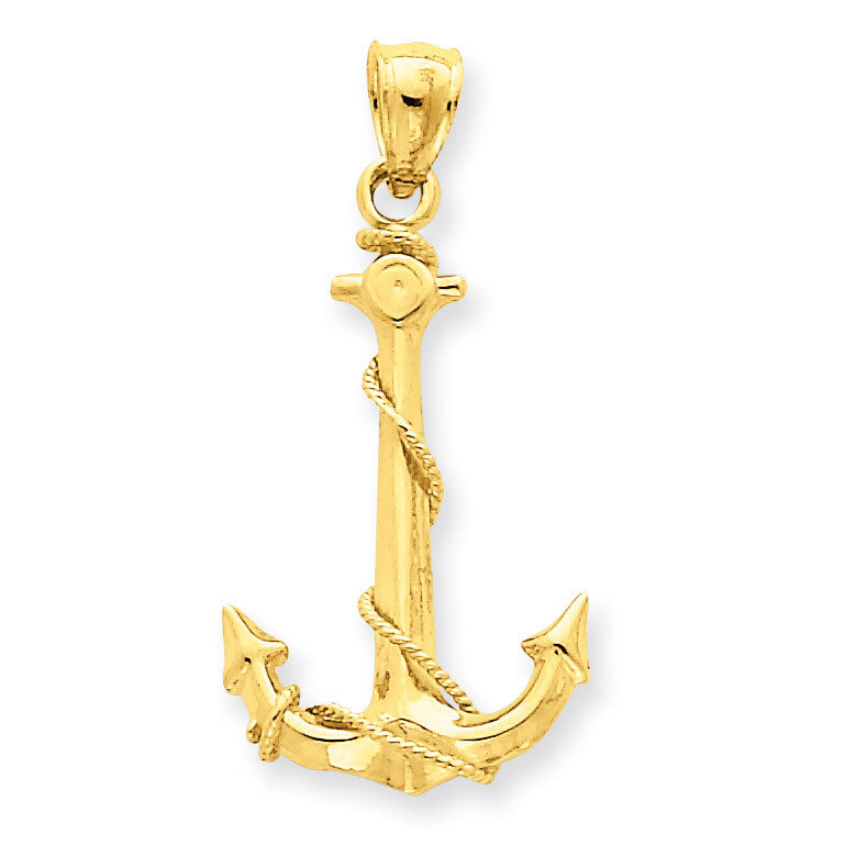 Anchor with Rope Pendant 14k Gold K3091