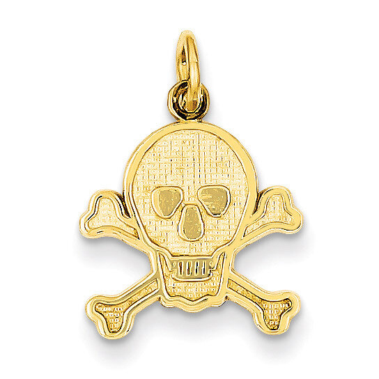 Skull &amp; Bones Charm 14k Gold K3164, MPN: K3164, 883957146355