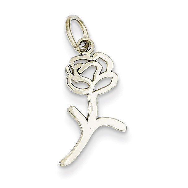 Rose Charm 14k White Gold K3222, MPN: K3222, 886774099057