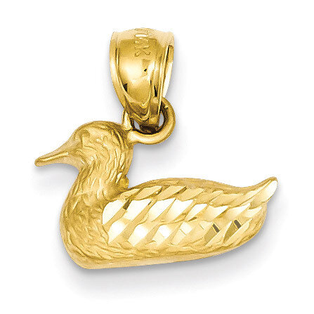 Duck Pendant 14k Gold Diamond-cut K3266