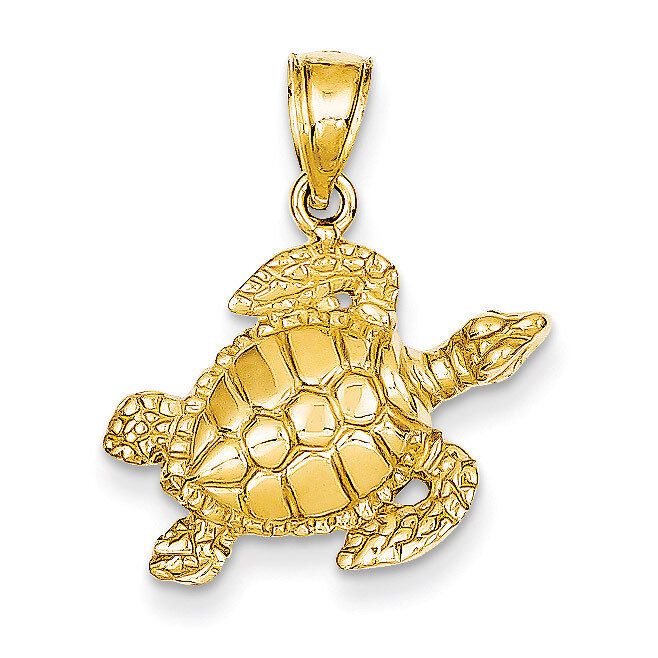 Sea Turtle Pendant 14k Gold K3308