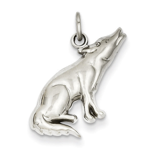 14k Whit Gold Wolf Charm K3330, MPN: K3330, 886774099392