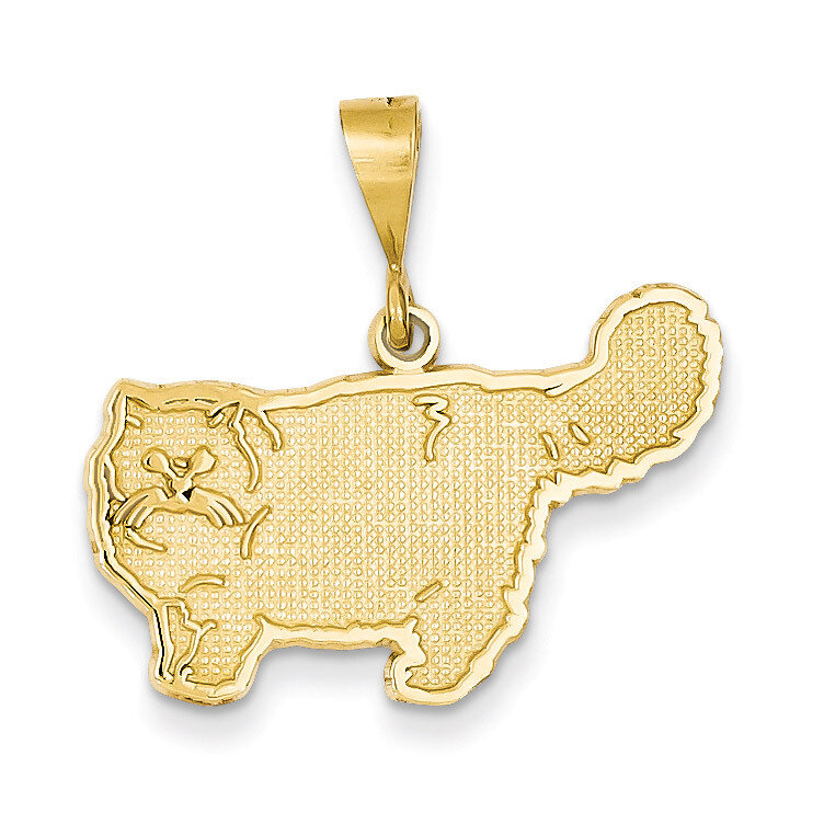Persian Cat Pendant 14k Gold K3369