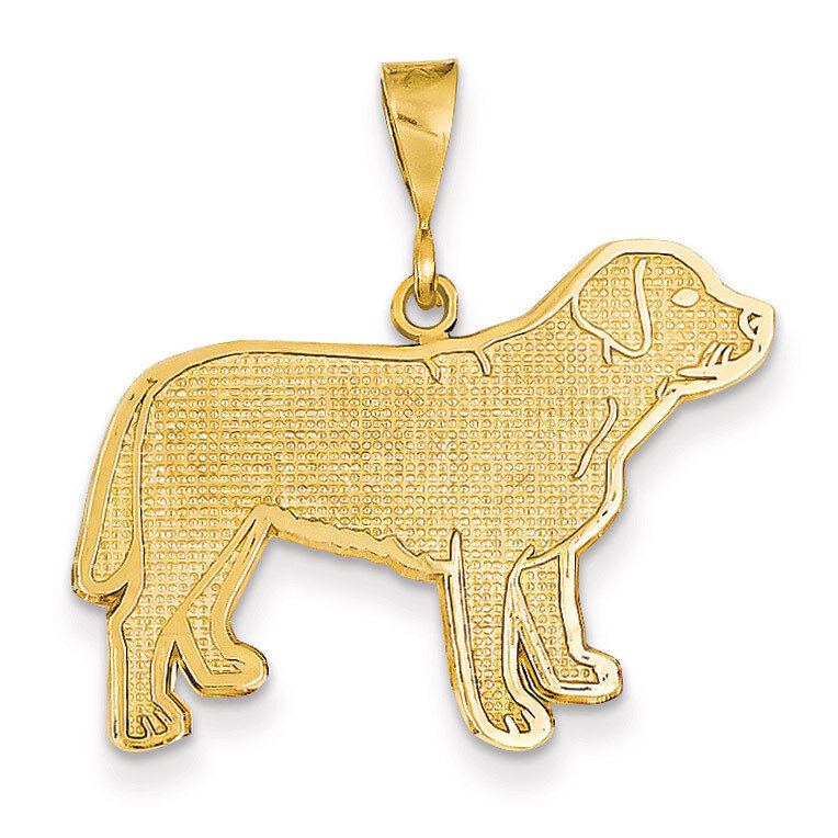 Labrador Dog Pendant 14k Gold K3409