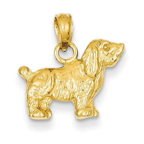 Cocker Spaniel Dog Pendant 14k Gold K3427