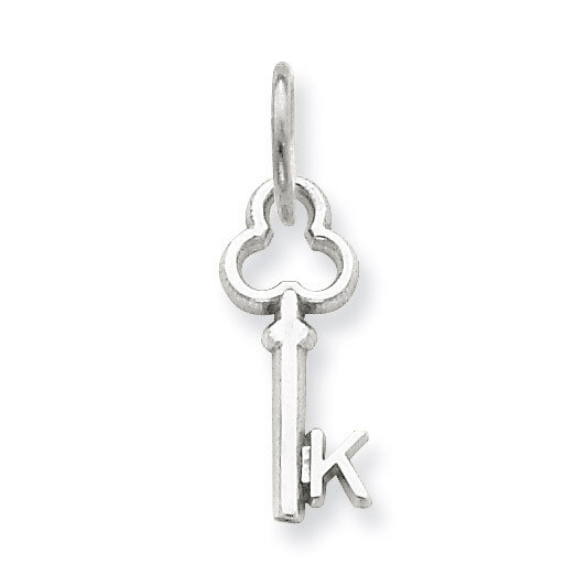 K Key Charm 14k White Gold K3434K