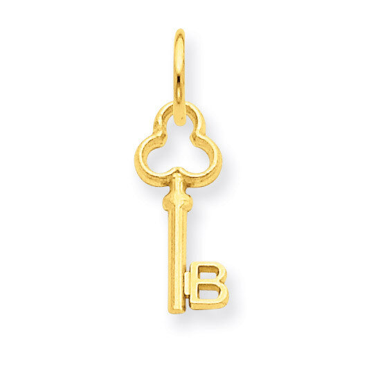B Key Charm 14k Gold K3442B