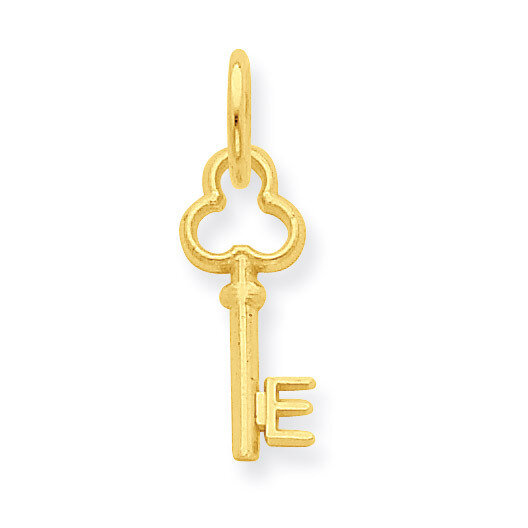 E Key Charm 14k Gold K3442E