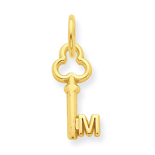 M Key Charm 14k Gold K3442M