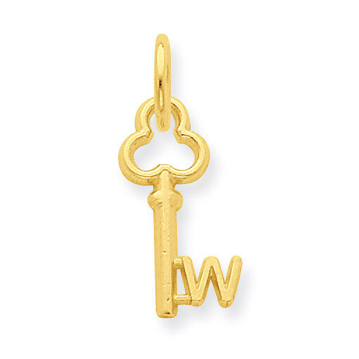 W Key Charm 14k Gold K3442W